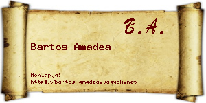 Bartos Amadea névjegykártya